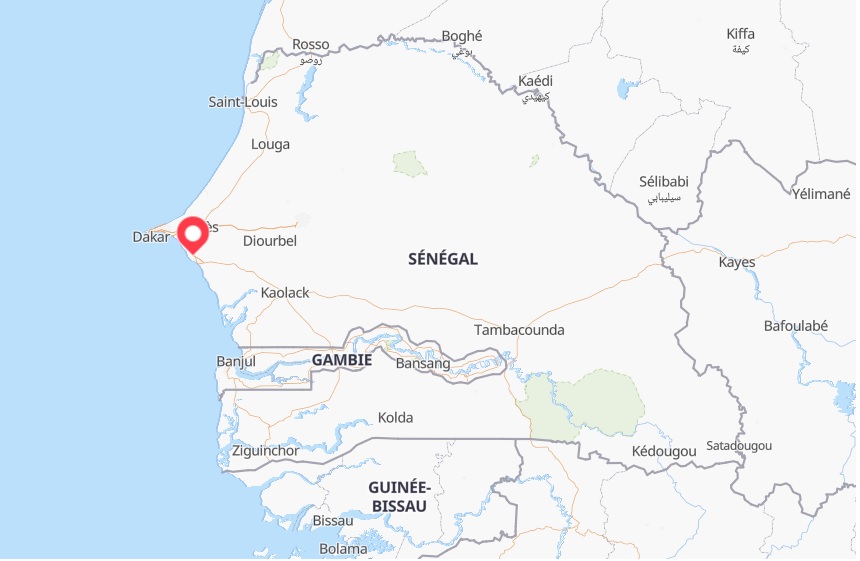 Carte du Sénégal - Voyager avec des enfants